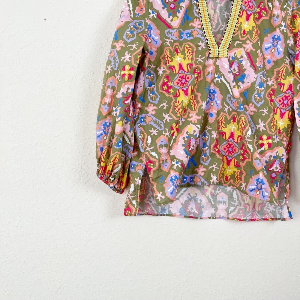 Zara Floral Colorful Blouse Size XS - Picture 4 of 8